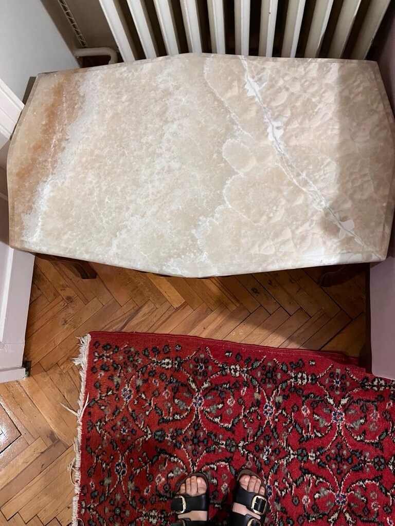 Antika mermer orta sehpa - 2
