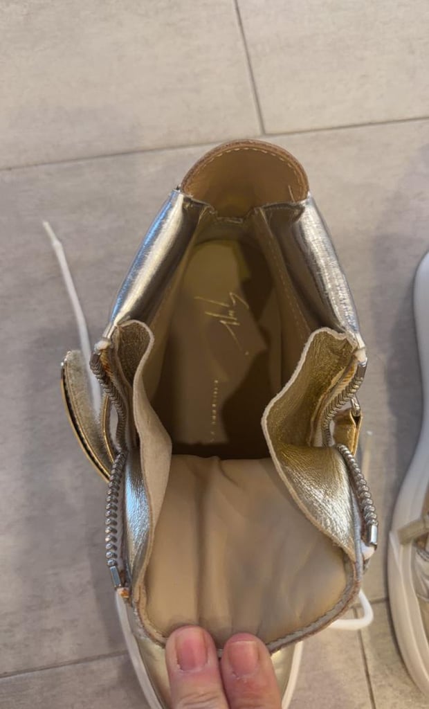 Gümüş Renkli Yüksek Tabanlı Sneaker - 9