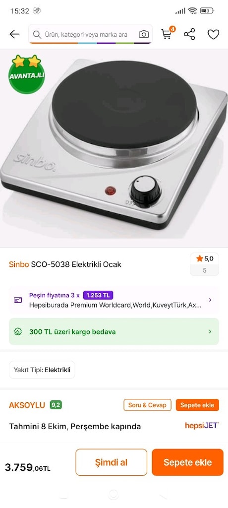 Sinbo SCO-5038 Solo (Set Üstü) Elektrikli Ocak - 6