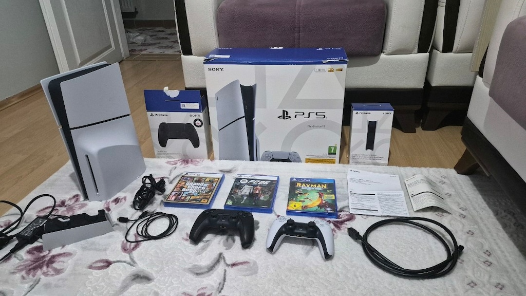 Sony ps5 faturalı+2 kol+3 oyun+çiftli şarj standı+hdmi+garanti - 3