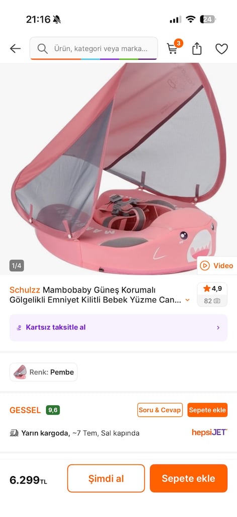 Bebek mambobaby güneş korumalı gölgelikli emniyetli can simidi