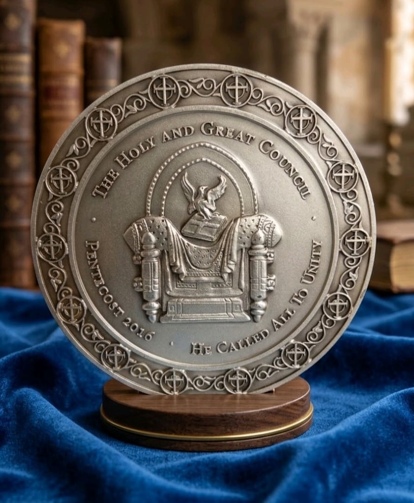 Ekümenik Patrik I. Bartholomeos Bronz 25. Yıl Hatıra Madalyonu - 2