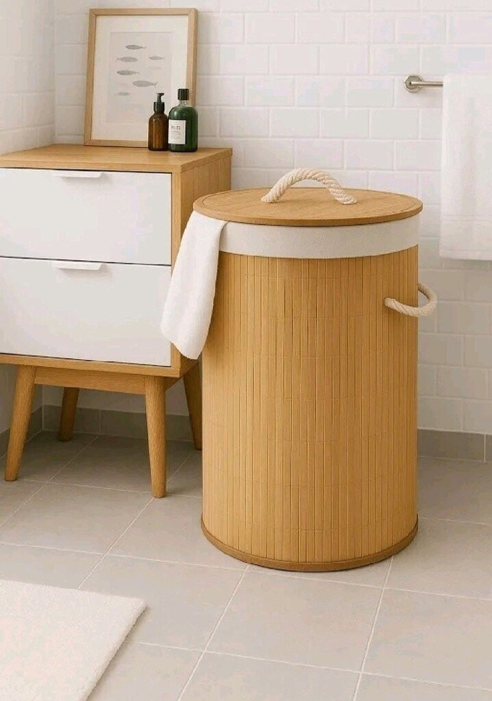 SEPET - KİRLİ SEPETİ - BAMBU - BAMBU SEPET - ÇAMAŞIR SEPETİ