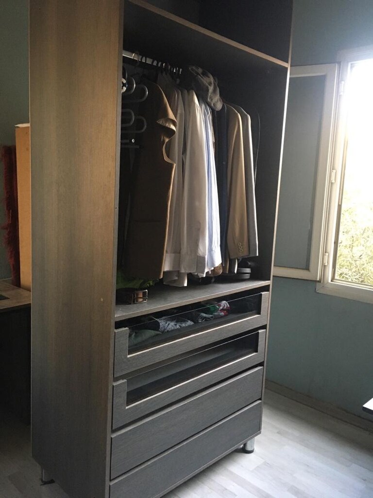 ikea kızaklı elbise dolabı