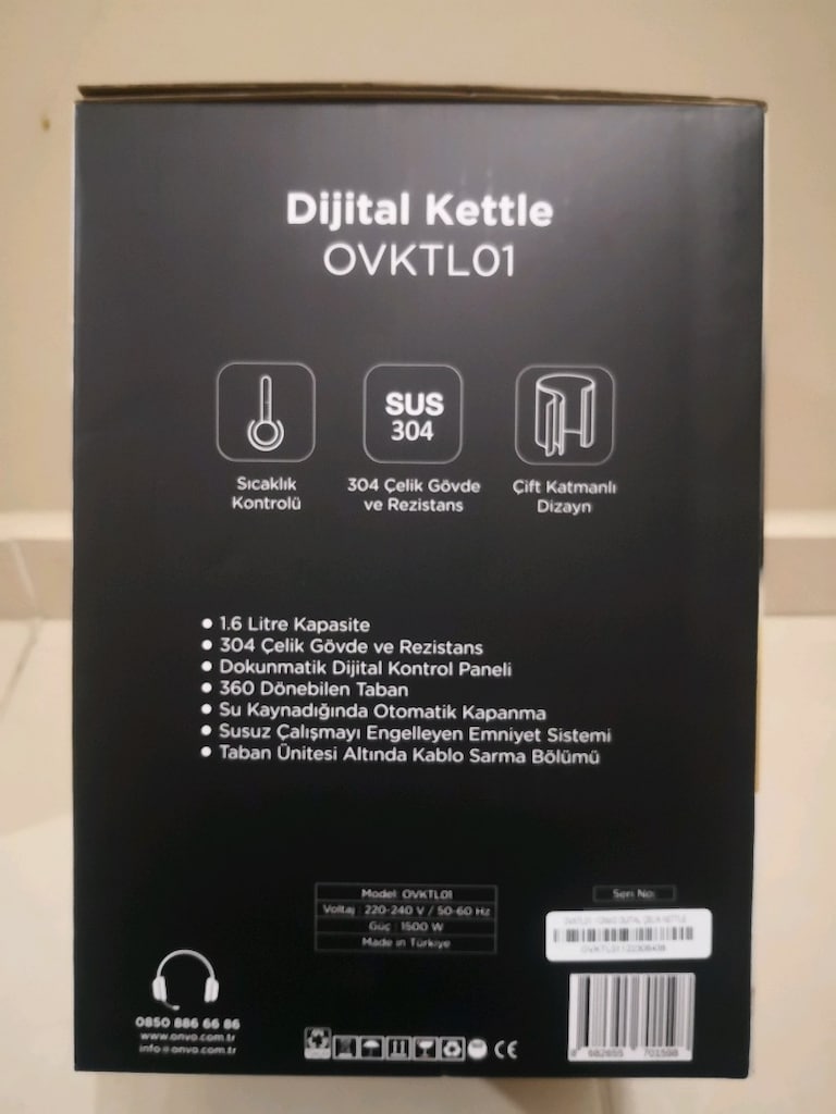 Dijital kettle onvo - 7