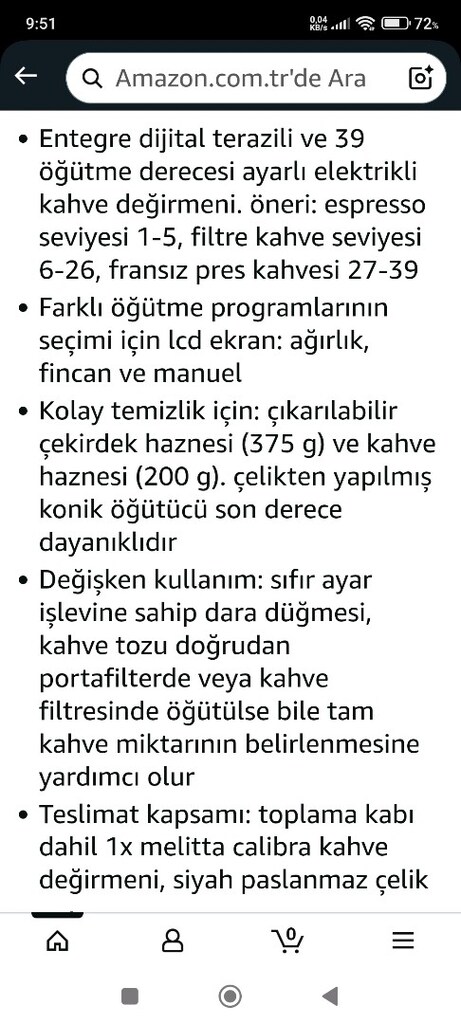 Melitta profesyonel kahve öğütücü.. - 2