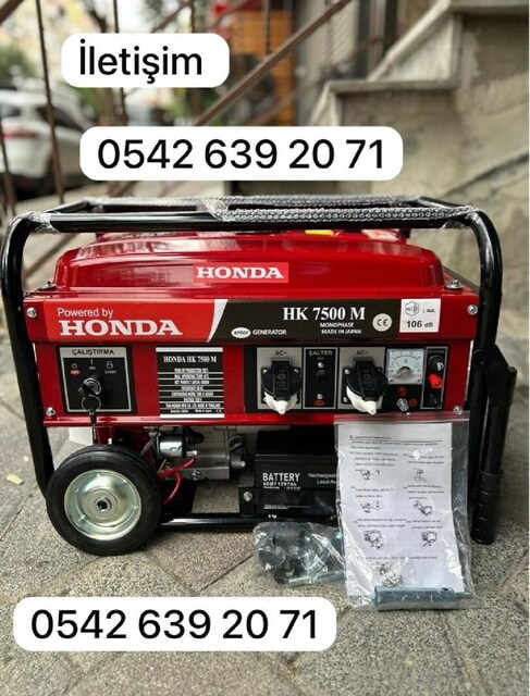 SIFIR 7.5KW HONDA JENERATÖR OTOMATİK MARŞLİ TEKERLEKLİ BENZİNLİDİR