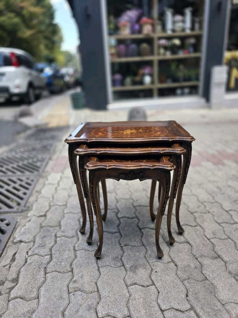 Klasik Marküterili Zigon Sehpa - 4