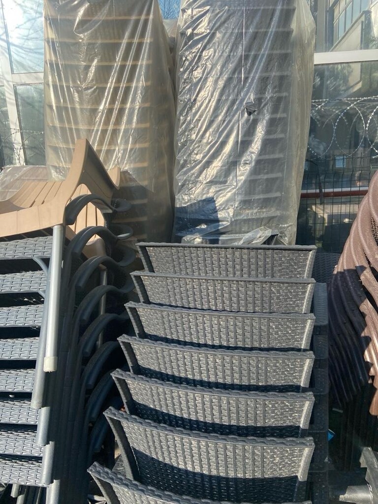 Rattan masa sandalye takımı 6 dandalye 90*150 masa - 4
