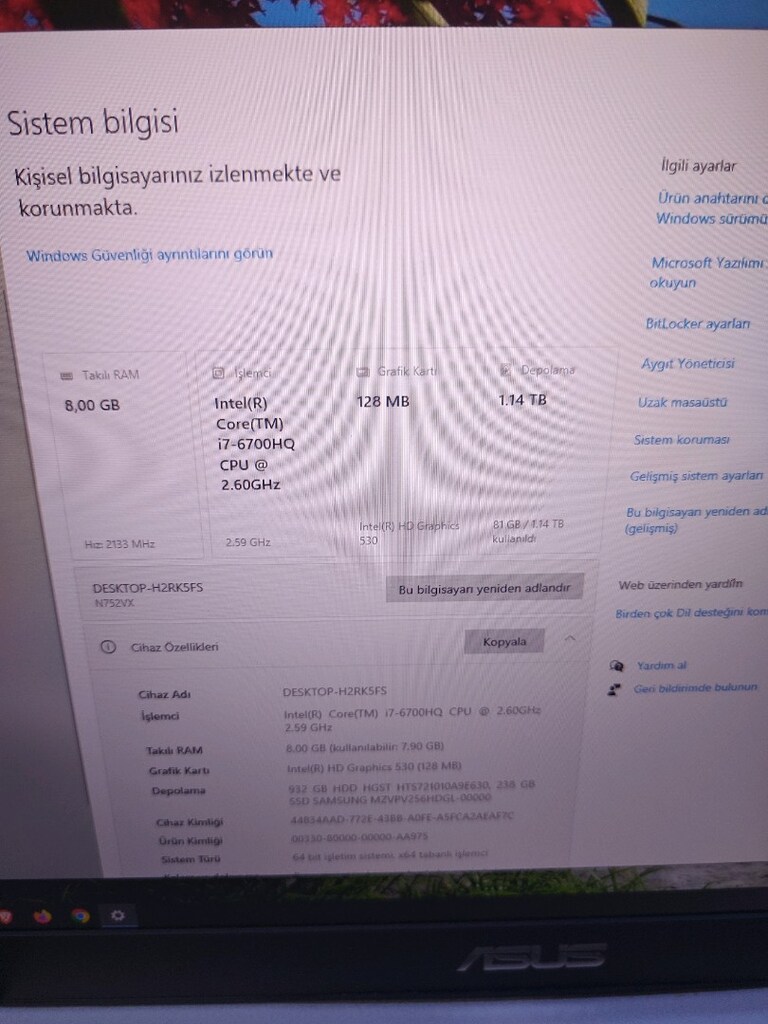 17.3 İnç Orta seviye oyun laptopu - 7