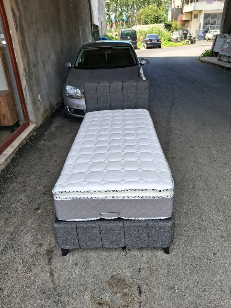 90x190 TEK KİŞİLİK BAZA BAŞLIK ORTOPEDİK YATAK SIFIR ÜRÜN - 7
