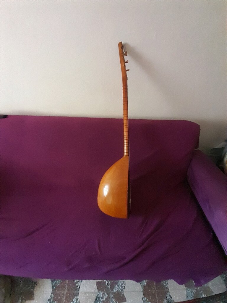 oyma saz uzun sap jaklI 36 tekne antika saz - 3