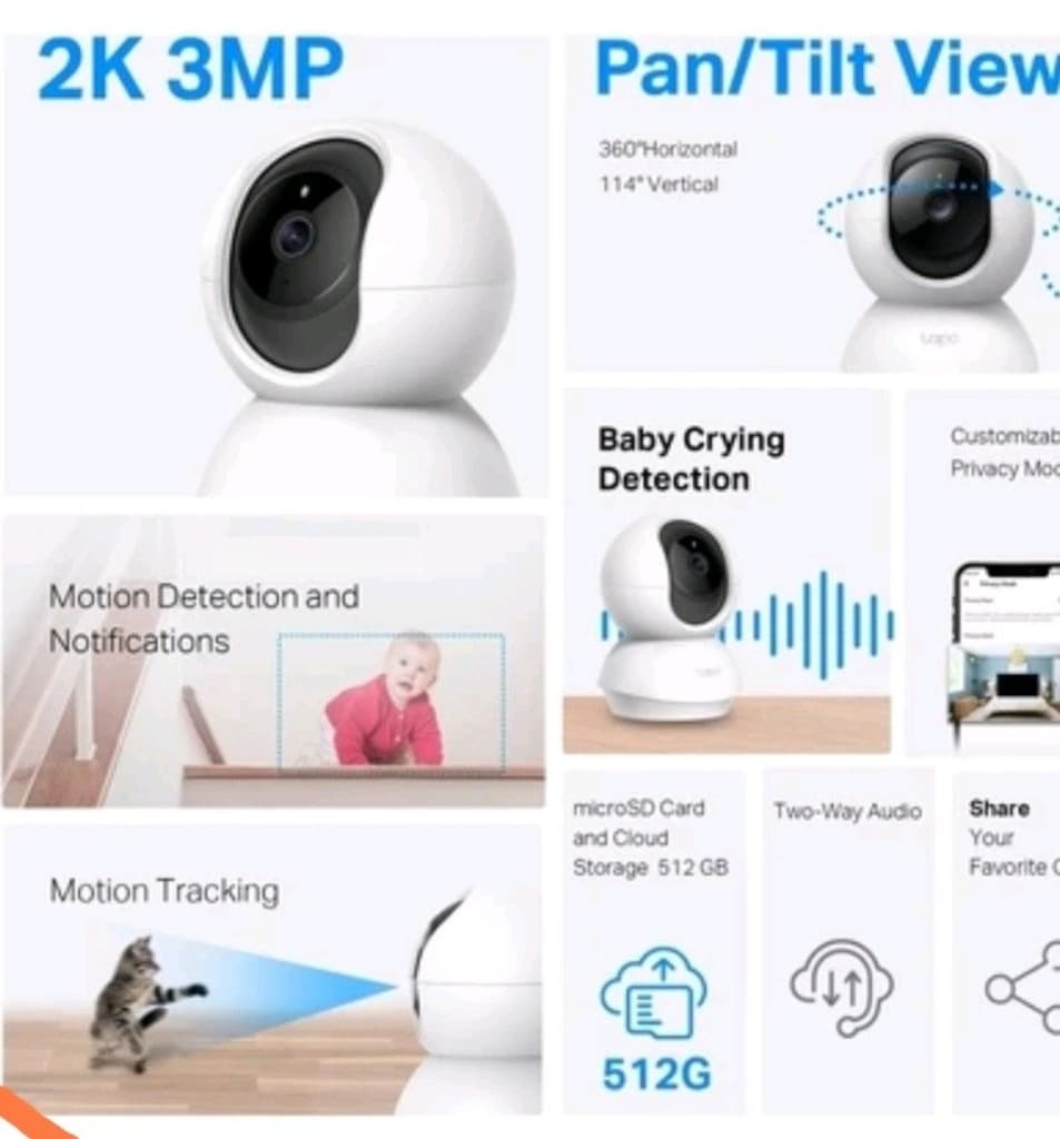 TP-LINK TAPO C210 360° KABLOSUZ IP KAMERA 2K - 2