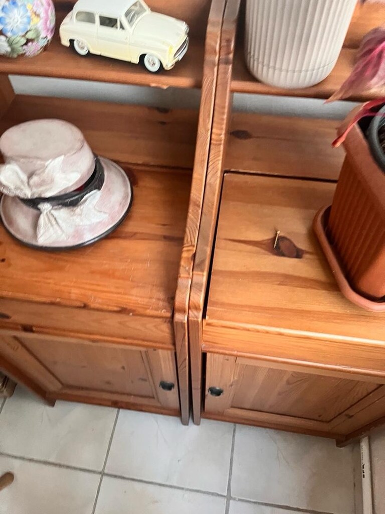 İkea iki adet ahşap komodin - 3