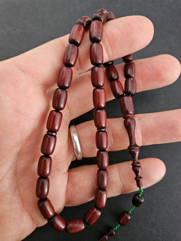 Ramazan Güneş Kızıl Abanoz Ağacı Tespih - 4