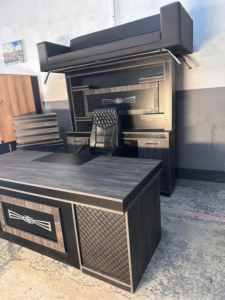 NET OFİS MOBİLYALARI İMALAT BLACK MAKAM TAKIMI 10PARÇA ŞOK FİYAT - 8