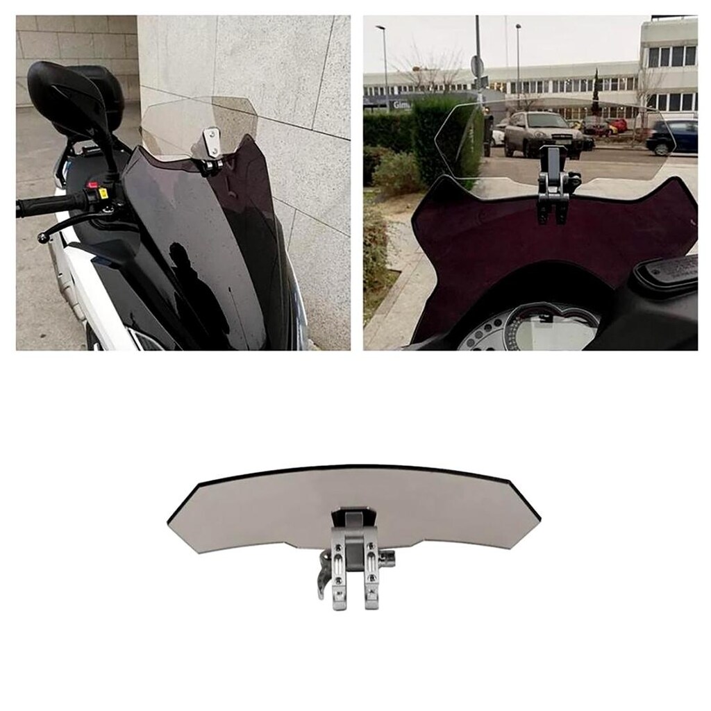 KNMASTER WD200 MOTOSİKLET ÖN CAM DEFLEKTÖR FÜME/ŞEFFAF - 9