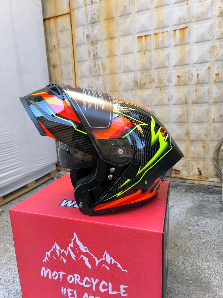 Kask WOSEN Çene Açılır Güneş Vizörlü Sıfır Hiç Kullanılmadı Beden L - 5