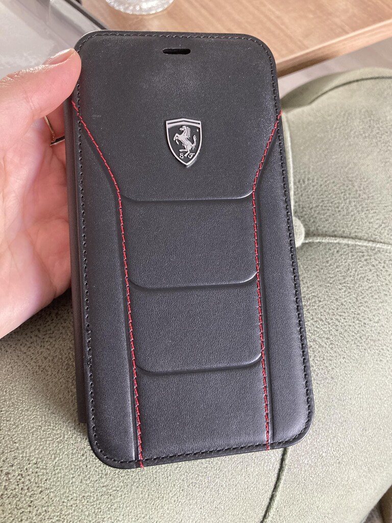 İphone XS MAX kılıfı marka FERRARİ hakiki deri - 2