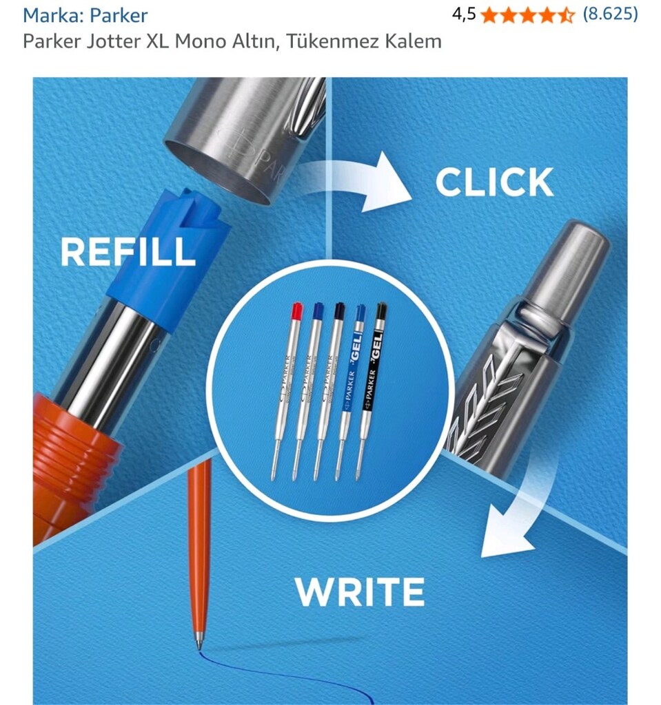 Parker Jotter XL Monochrome Altın Tükenmez Kalem - Özel Tasarım Hediye - 3
