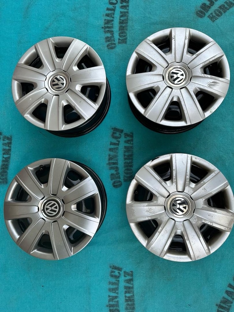 14 DEMİR JANT. VOLKSVOGEN 5 X100 HATASIZ İYİ DURUMDA KAPAKLI. UYUMLU A - 3