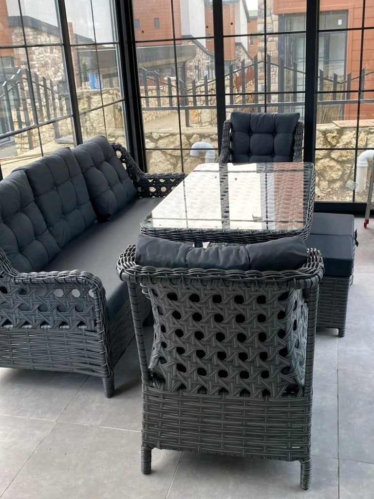 rattan bahçe mobilyaları, teras mobilyası, koltuk takımı - 2