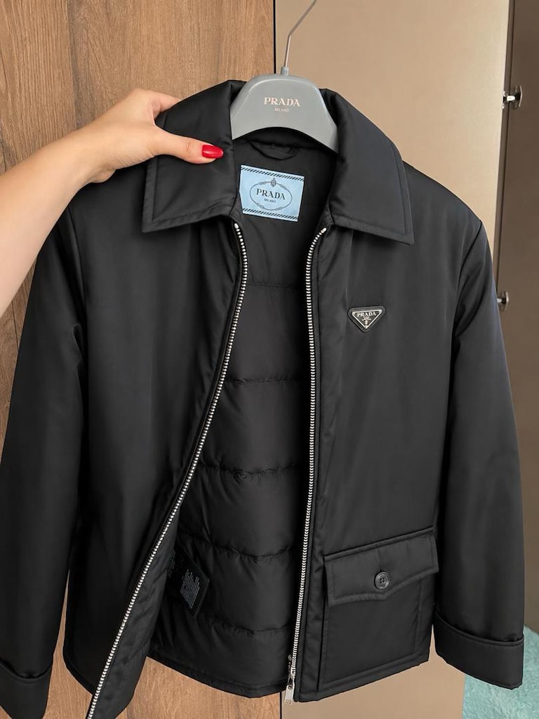 Orj Prada Kemerli Re-Nylon Şişme Mont - 2