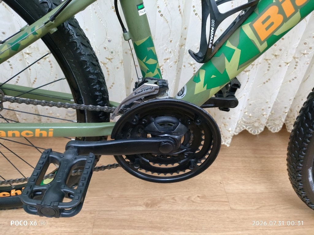 Tertemiz, komple bakımlı 24" Bianchi Spider 401 disk frenli bisiklet - 11