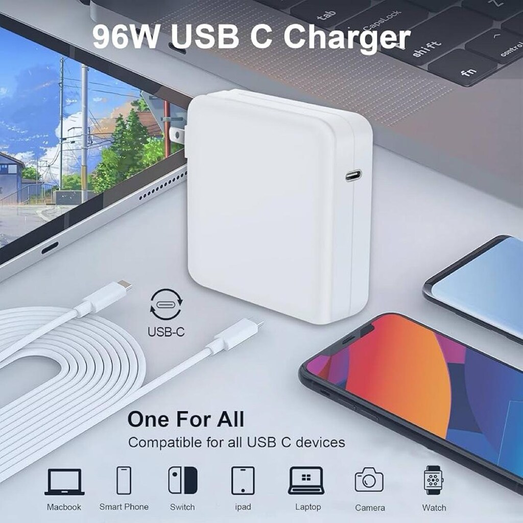 Macbook Pro A2141 A1990 A1707 A1989 96W Şarj Aleti Güç Adaptörü Type-C