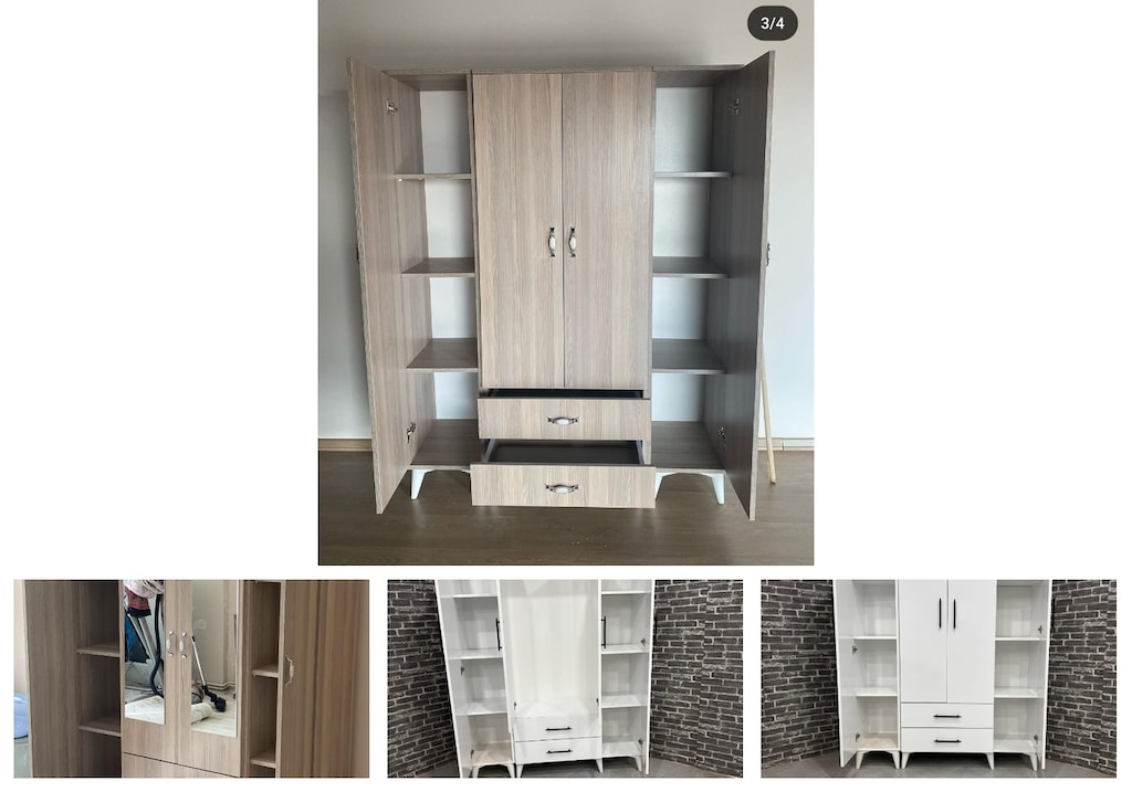 4 kapaklı elbise dolabı pekvhgpqql - 4