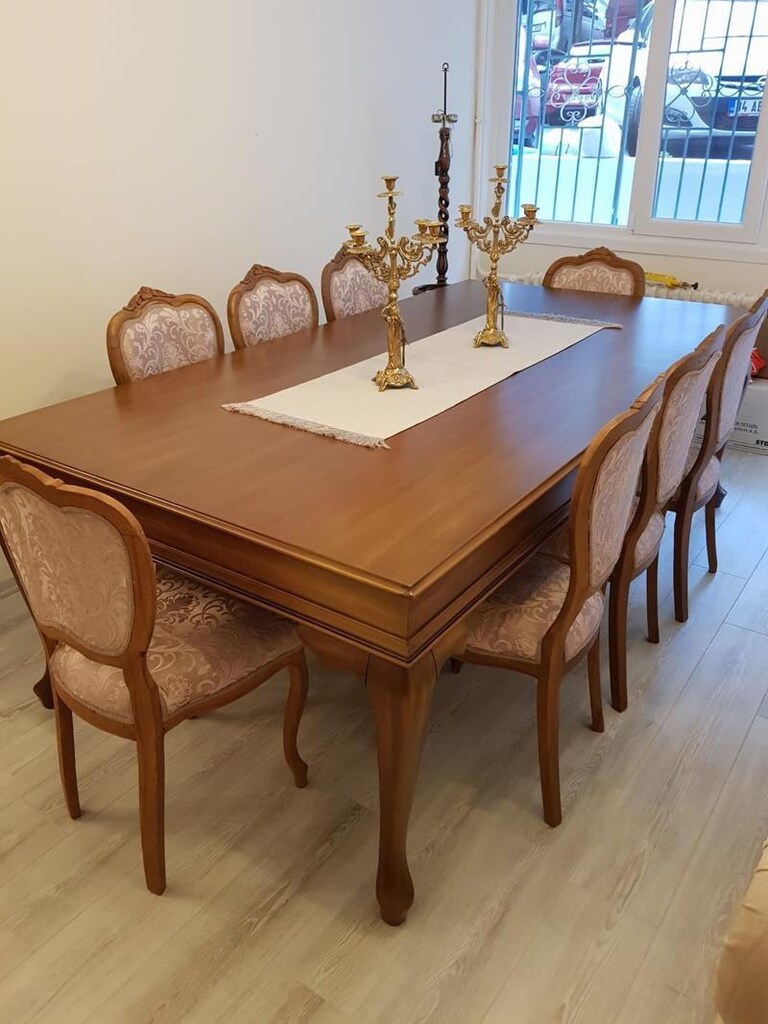 Özel Yapım Büyük Boy Masif Masa Sandalye Takımı - 20