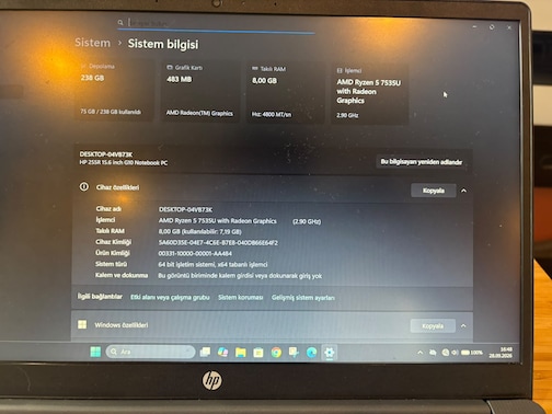 HP D30M3ET Laptop - Garantisi 1,5 Yıl Devam Ediyor. - 2