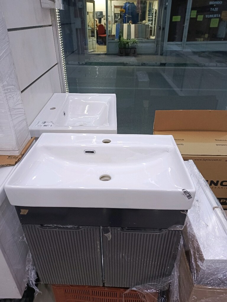 60 cm mebran kapakli banyo dolabi - 8