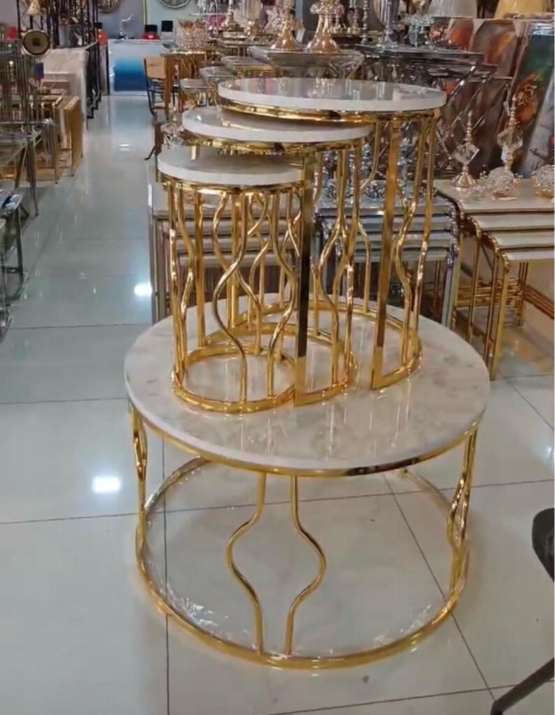 Yumurta Gold detaylı sehpa - 2