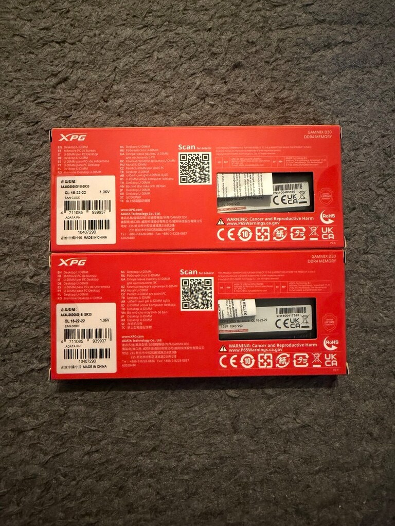 XPG 8GB (1x8GB) Gammix D30 Kırmızı DDR4 3600MHz CL18 1.35V PC Ram - 2