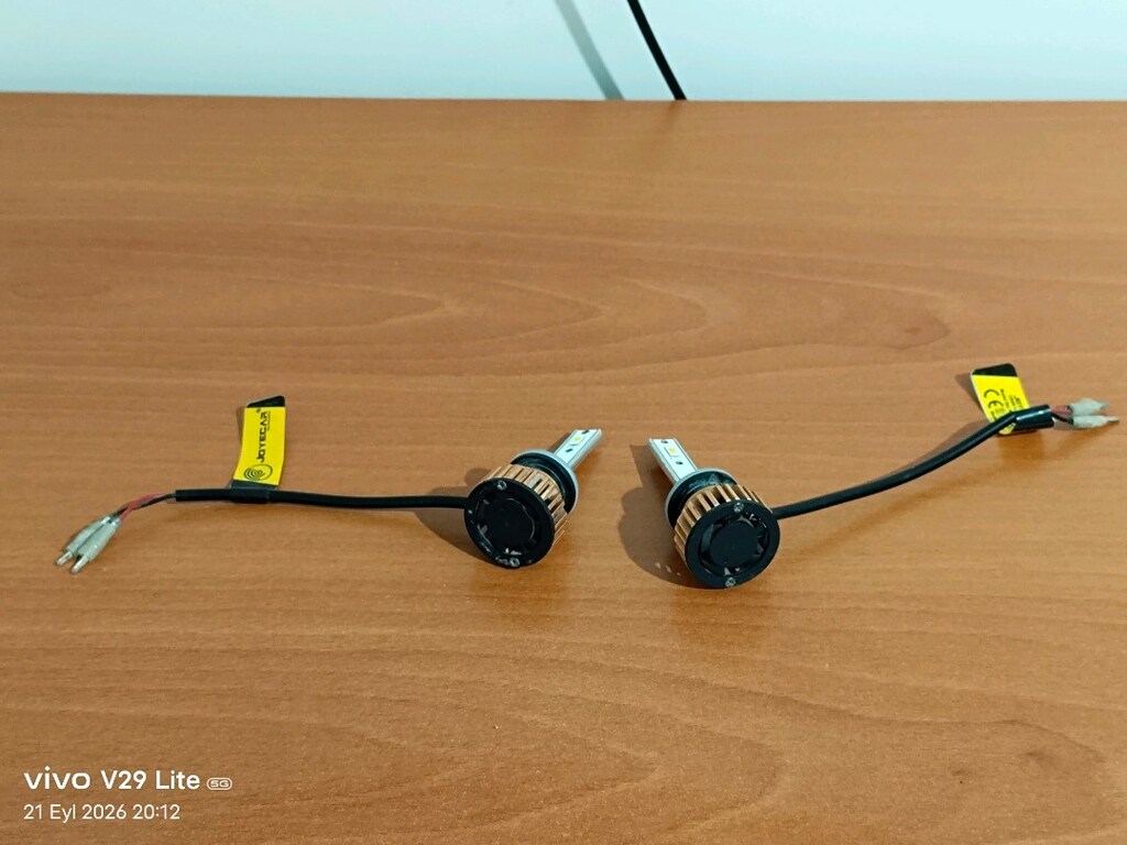 2 ADET H1 LED FANLI 1200 LÜMEN - 12V - 3