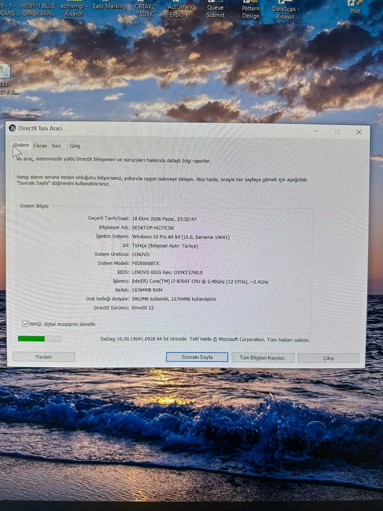 HP All-in-one i7-8700t 16gb ram 512gb Ssd - 8