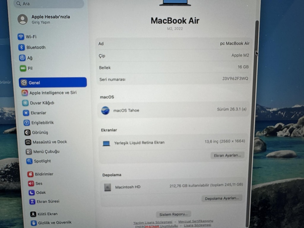 MACBOOK AİR 2022 M2 İŞLEMCİ 16 GB RAM 256 NVME KUTU + FATURA - 5