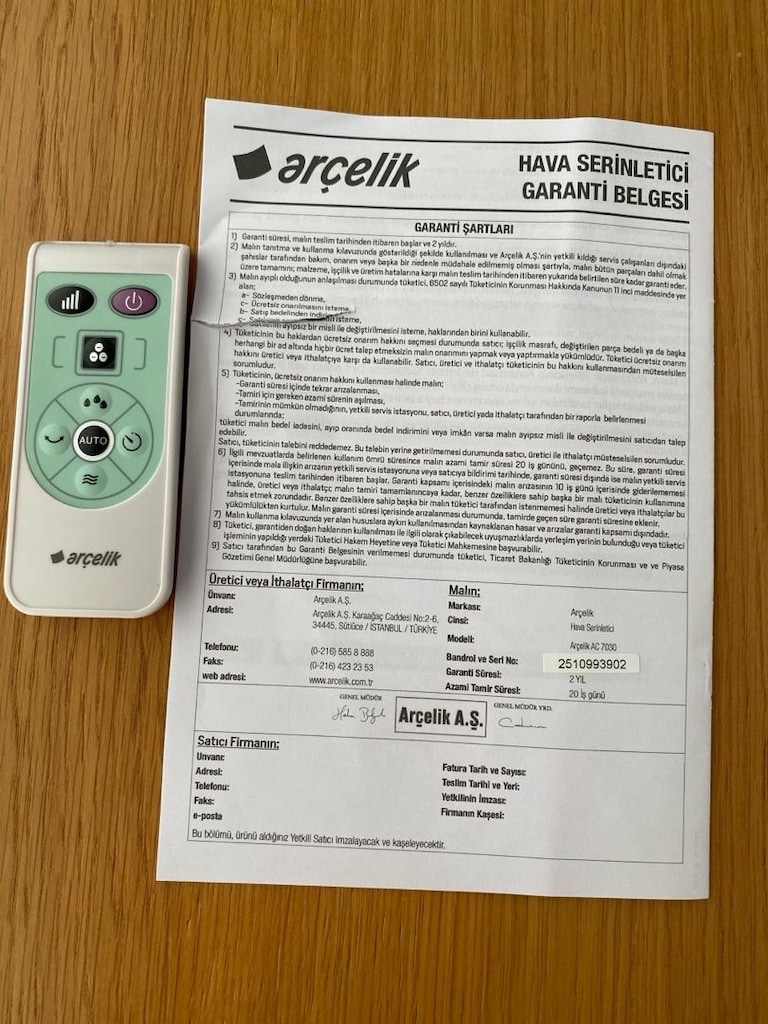 Arçelik AC 7030 Hava Serinletici – Çok Az Kullanıldı – 1 Yıl Garantili - 4