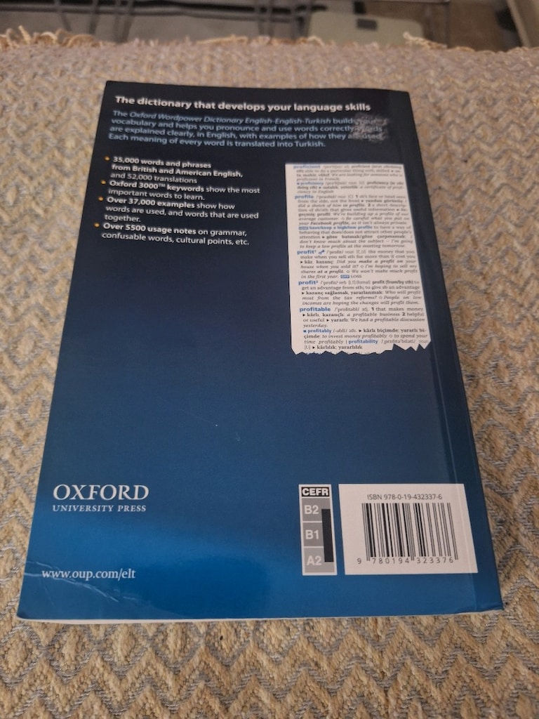 Orijinal Temiz Oxford Wordpower Dictionary İngilizce-Türkçe Sözlük - 2