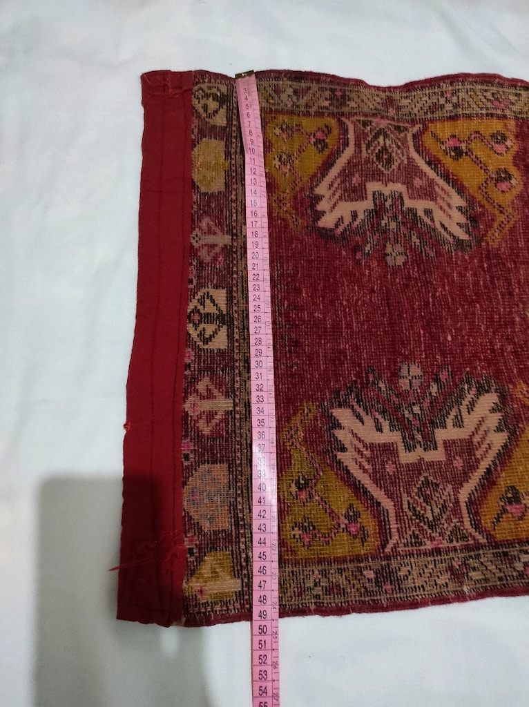 vintage elde dokuma küçük halı - 6