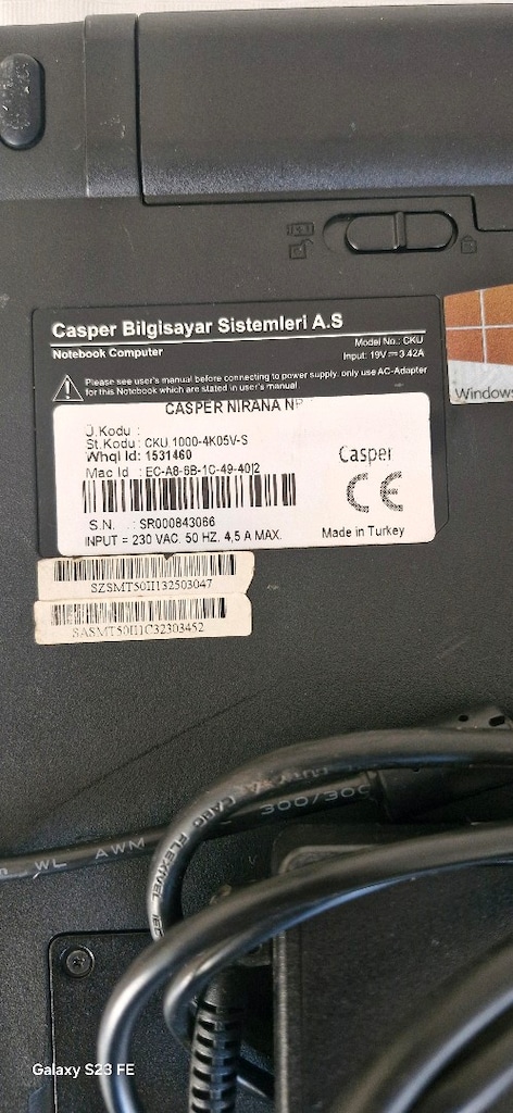 CASPER LAPTOP ÇOK TEMİZ - 11