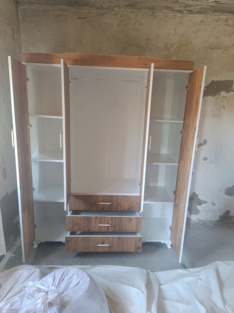 lüks 4 kapaklı elbise dolabı sıfır ürün - 2