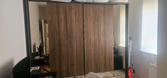 tam takım halde enza home bazalı ve sürgülü dolap ile yatak odası takı
