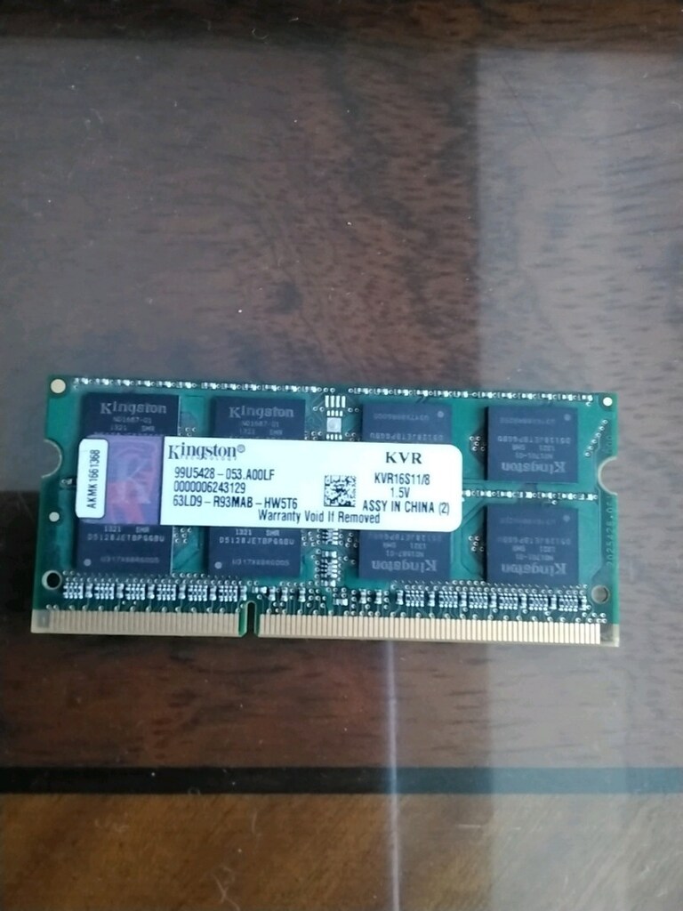 Kingston 8 GB DDR3 Notebook Ram - 2