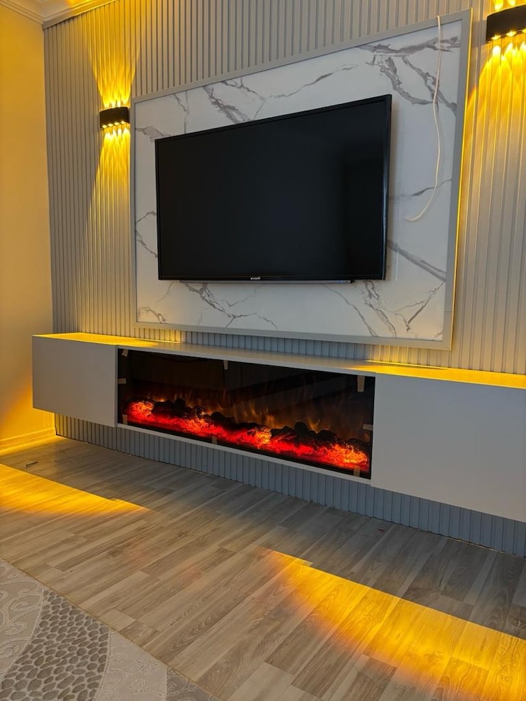şömineli tv ünitesi 2 metre - 3