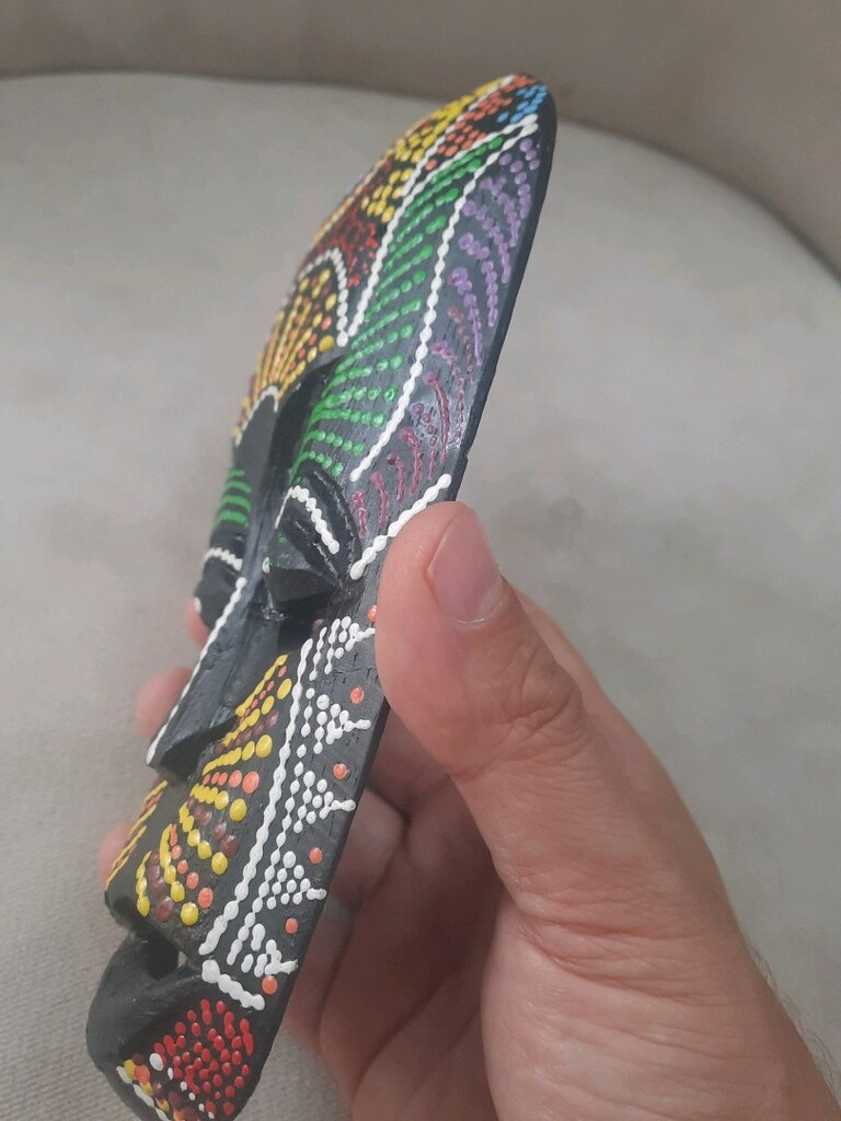 African ahşap el boyama mask dekor - 3