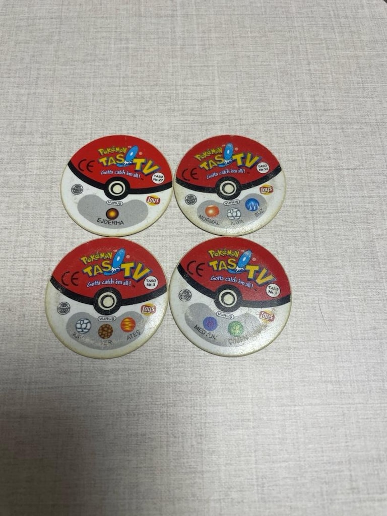 Nostaljik Orijinal Pokémon TV/3D Taso Seti (Squirtle & Dratini'li 4'lü - 2