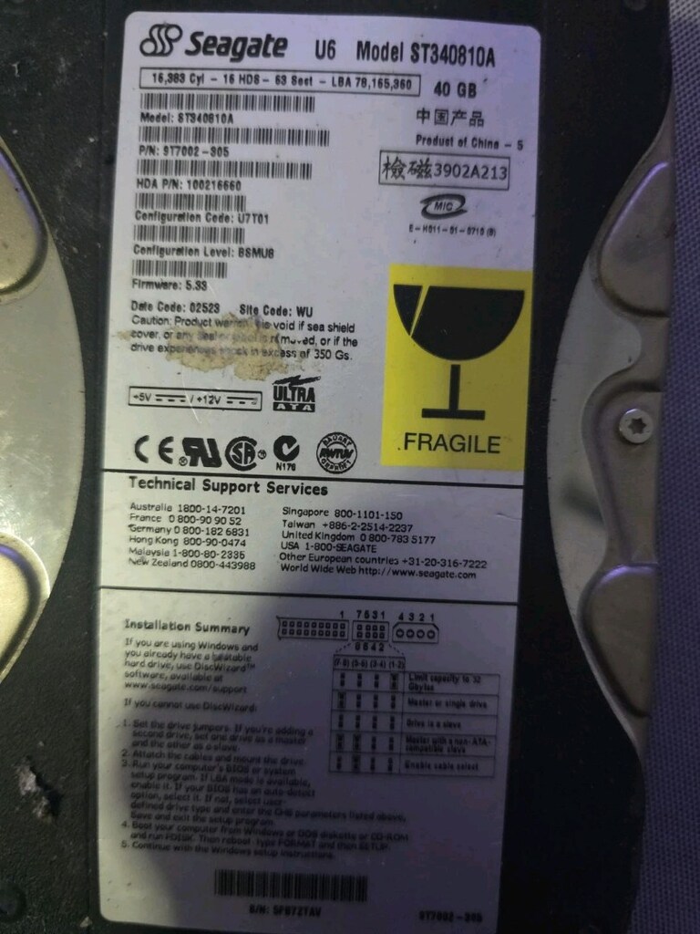 HARDDISK 40 GB 3.5" IDE/Ultra ATA HDD 2. el - 3
