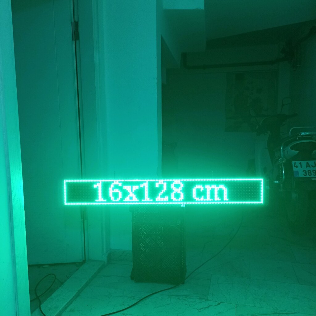 led tabela kayan yazı 16x128cm - 5